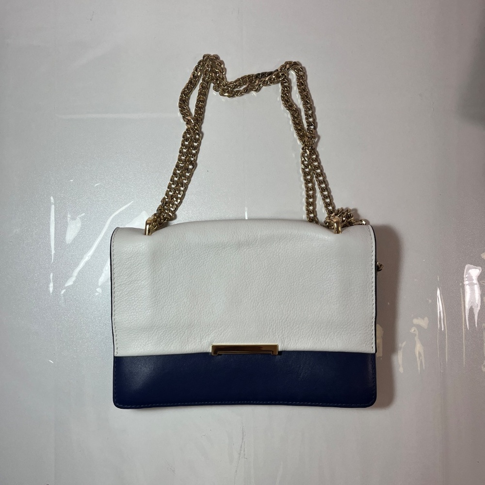 NWOT Ivanka Trump Mara Cocktail Bag in Navy/White